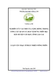 Luận văn Thạc sĩ Phát triển nông thôn: Nghiên cứu vai trò của cộng động trong công tác quản lý, bảo vệ rừng trên địa bàn huyện Văn Bàn, tỉnh Lào Cai