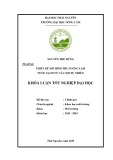 Khóa luận tốt nghiệp: Thiết kế mô hình thu sương (hơi) làm nước sạch của một số sợi tự nhiên