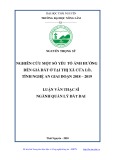 Luận văn Thạc sĩ Quản lý đất đai: Nghiên cứu một số yếu tố ảnh hưởng đến giá đất ở tại thị xã Cửa Lò, tỉnh Nghệ An giai đoạn 2018 – 2019