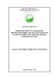 Luận văn Thạc sĩ Quản lý đất đai: Đánh giá công tác giải quyết tranh chấp, khiếu nại, tố cáo về đất đai tại huyện Triệu Dơn, tỉnh Thanh Hóa giai đoạn 2013-2017