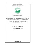 Luận văn Thạc sĩ Quản lý đất đai: Đánh giá công tác chuyển nhượng, tặng cho, thừa kế quyền sử dụng đất trên địa bàn thành phố Lai Châu, tỉnh Lai Châu giai đoạn 2014 - 2019