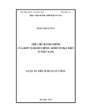 Luận án Tiến sĩ Quản lý công: Thể chế hành chính của đơn vị hành chính - kinh tế đặc biệt ở Việt Nam