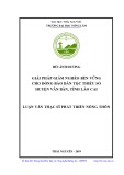 Luận văn Thạc sĩ Phát triển nông thôn: Giải pháp giảm nghèo bền vững cho đồng bào dân tộc thiểu số tại huyện Văn Bàn, tỉnh Lào Cai