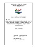 Sáng kiến kinh nghiệm THPT:Hình thành và phát triển kĩ năng viết truyện đã sử qua việc dạy học văn bản: Truyện An Dương Vương và Mị Châu – Trọng Thủy