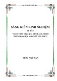 Sáng kiến kinh nghiệm THPT: Khai thác hiệu quả kênh ảnh, video trong dạy học môn Ngữ văn THPT