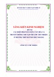 Sáng kiến kinh nghiệm THPT: Các biện pháp xây dựng văn hóa và truyền thống cho tập thể lớp chủ nhiệm ở trường THPT Huỳnh Thúc Kháng