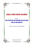 Sáng kiến kinh nghiệm THPT: Một số biện pháp góp phần nâng cao chất lượng công tác chủ nhiệm lớp