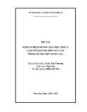 Sáng kiến kinh nghiệm THPT: Kinh nghiệm hướng dẫn học sinh 12 làm tốt bài thi môn Ngữ văn trong kì thi THPT Quốc gia