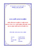 Sáng kiến kinh nghiệm THPT: Một số kinh nghiệm và biện pháp trong công tác chủ nhiệm lớp học sinh THPT ở miền núi