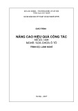 Giáo trình Nâng cao hiệu quả công tác (Nghề Sửa chữa ô tô) - Tổng cục dạy nghề