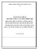 Bài đánh giá giữa kì: Thực trạng cơ chế thu và sử dụng học phí theo nghị định 86/2015/NĐ-CP. Đề xuất sửa đổi cơ chế. Kế hoạch dự trù kinh phí tu sửa, trang bị dụng cụ cho phòng y tế vào đầu năm học 2021 của trường tiểu học X