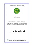 Luận án Tiến sĩ Kinh tế nông nghiệp: Nghiên cứu chuyển giao kỹ thuật canh tác lúa giảm phát thải khí nhà kính ở một số tỉnh Đồng bằng sông Cửu Long