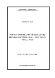 Luận văn Thạc sĩ Luật học: Những vấn đề pháp lý về quản lý chợ trên địa bàn tỉnh Cà Mau - Thực trạng và giải pháp