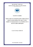 Luận văn Thạc sĩ Kinh tế: Những nhân tố ảnh hưởng đến ý định sử dụng dịch vụ hành chính công trực tuyến, nghiên cứu khách hàng của Sở Thông tin và Truyền thông Bình Định