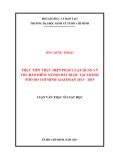 Luận văn Thạc sĩ Luật học: Thực tiễn thực hiện pháp luật quản lý thu Bảo hiểm xã hội bắt buộc tại thành phố Hồ Chí Minh giai đoạn 2013 – 2015