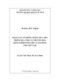 Luận văn Thạc sĩ Luật học: Pháp luật về phòng chống rửa tiền thông qua công cụ tiền mã hoá - Kinh nghiệm thế giới và giải pháp cho Việt Nam