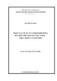 Luận văn Thạc sĩ Luật học: Pháp luật về xử lý vi phạm hợp đồng mua bán thủy hải sản tại Cà Mau - Thực trạng và giải pháp