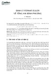 Định lý fermat - euler về tổng hai bình phương