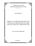 Luận văn Thạc sĩ Khoa học: Nghiên cứu xác định hàm lượng phức chất huỳnh quang europi (III) trong quá trình chế tạo vật liệu nano y sinh đa chức năng