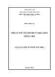 Luận án Tiến sĩ Ngôn ngữ học: Thuật ngữ ngành mỏ và địa chất tiếng Việt