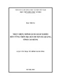 Luận văn Thạc sĩ Chính sách công: Thực hiện chính sách giảm nghèo bền vững trên địa bàn huyện Hà Quảng, tỉnh Cao Bằng
