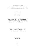 Luận văn Thạc sĩ Tâm lý học: Mối quan hệ giữa khí chất và stress ở học sinh trung học phổ thông