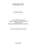 Luận văn Thạc sĩ chuyên ngành Quản lý giáo dục: Quản lý đội ngũ giảng viên trường cao đẳng công nghiệp Cẩm Phả, tỉnh Quảng Ninh theo quan điểm phát triển nguồn nhân lực