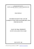 Luận văn Thạc sĩ Kinh tế: Giải pháp giải quyết việc làm cho lao động nữ nông thôn thành phố Sông Công tỉnh Thái Nguyên