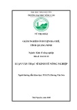 Luận văn Thạc sĩ Kinh tế nông nghiệp: Giảm nghèo ở huyện Ba Chẽ, tỉnh Quảng Ninh