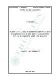 Luận văn Thạc sĩ Kinh tế: Nghiên cứu các yếu tố ảnh hưởng đến quyết định duy trì vườn cao su tiểu điền của các hộ nông dân tại huyện Thống Nhất, tỉnh Đồng Nai