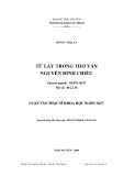 Luận văn Thạc sĩ Khoa học ngôn ngữ: Từ láy trong thơ văn Nguyễn Đình Chiểu