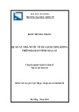 Tóm tắt Luận văn Thạc sĩ Quản lý kinh tế: Quản lý nhà nước về du lịch cộng đồng trên địa bàn tỉnh Kon Tum