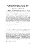 Đặc điểm kinh tế nông nghiệp các huyện đồng bằng tỉnh Quảng Nam (1997 - 2017)