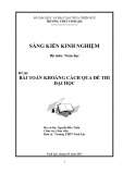 Sáng kiến kinh nghiệm THPT: Bài toán khoảng cách qua đề thi đại học