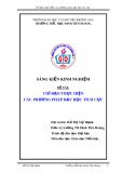 Sáng kiến kinh nghiệm Tiểu học: Chỉ đạo thực hiện các phương pháp dạy học tích cực