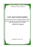 Sáng kiến kinh nghiệm THPT: Dạy học phần: Một số vấn đề phát triển và phân bố công nghiệp - Địa lí 12 THPT theo hướng hoạt động trải nghiệm, hướng nghiệp