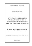 Luận văn Thạc sĩ Quản trị nhân lực: Xây dựng quan hệ lao động hài hòa, ổn định và tiến bộ tại Tổng công ty thiết bị điện Đông Anh – Công ty Cổ phần EEMC