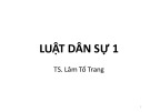 Bài giảng Luật dân sự 1: Phần 1 - TS. Lâm Tố Trang