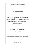 Luận văn Thạc sĩ Kế toán: Hoàn thiện quy trình kiểm toán nội bộ tại Tổng công ty Đầu tư phát triển nhà và đô thị (HUD)