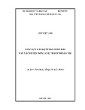 Luận văn Thạc sĩ Quản lý công: Năng lực cán bộ Ủy ban nhân dân cấp xã ở huyện Đông Anh, thành phố Hà Nội