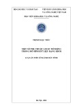 Luận án Tiến sĩ ngành Máy tính: Một số Phụ thuộc logic mở rộng trong Mô hình dữ liệu dạng khối