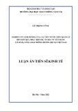 Luận án Tiến sĩ Kinh tế: Nghiên cứu ảnh hưởng của các yếu tố tổ chức quản lý đến kết quả thực hiện dự án đầu tư xây dựng cơ sở hạ tầng giao thông đường bộ tại Việt Nam