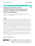 Digital gene expression analysis of NSCLC-patients reveals strong immune pressure, resulting in an immune escape under immunotherapy