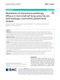 Modulation of chemoimmunotherapy efficacy in non-small cell lung cancer by sex and histology: A real-world, patient-level analysis