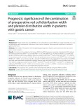 Prognostic signifcance of the combination of preoperative red cell distribution width and platelet distribution width in patients with gastric cancer