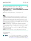 Transcription factor network analysis based on single cell RNA-seq identifies that Trichostatin-a reverses docetaxel resistance in prostate Cancer