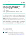 Characterization of surface markers on extracellular vesicles isolated from lymphatic exudate from patients with breast cancer