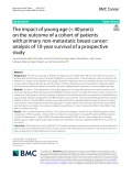 The impact of young age (<40years) on the outcome of a cohort of patients with primary non-metastatic breast cancer: Analysis of 10-year survival of a prospective study