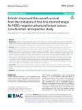 Eribulin improved the overall survival from the initiation of first-line chemotherapy for HER2-negative advanced breast cancer: A multicenter retrospective study