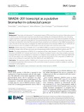 SMAD4–201 transcript as a putative biomarker in colorectal cancer